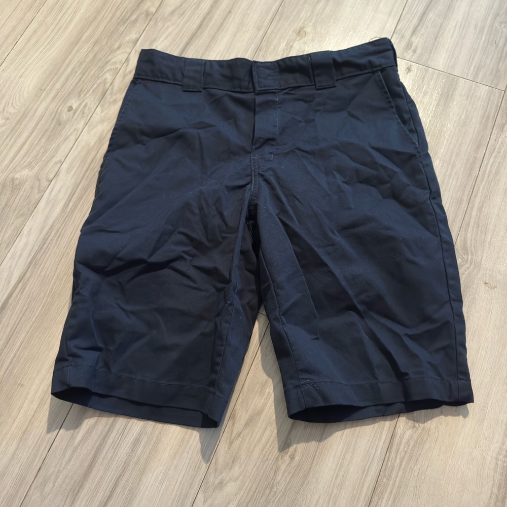 Dickies Black Flat Front Shorts